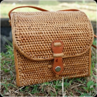 ladies handbag handmade ethnic style rattan ata hand woven 